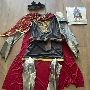 Dragon Knight adult Costume size Medium 40-42. Red and Silver.
